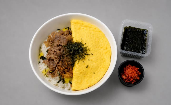 Soy Beef Omu Rice from Soy or Spicy’s menu